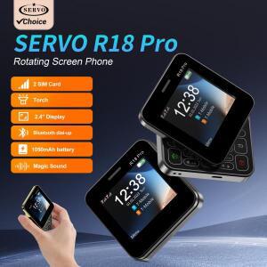 저가  SERVO R18 사이드 슬라이더 휴대폰 듀얼 SIM 스피드 다이얼 보이스 플래시라이트 2.4인치 회전 화면
