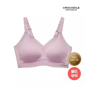 [크로커다일] 프리미엄 나이론 큰컵 V넥 스트랩 브라 핑크