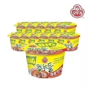 큰컵라면 오뚜기 빅컵누들 매콤한맛 61g 12개