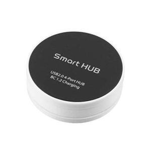 [COMS]USB 2.0 멀티 허브 4Port 무전원 원형 Black 충전용-WD538E1