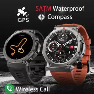 T-Rex 3 GPS 용 스마트 시계 Smartwatch AMOLED 터치 스크린 5ATM 야외 나침반 피트니스 스포츠 모니터