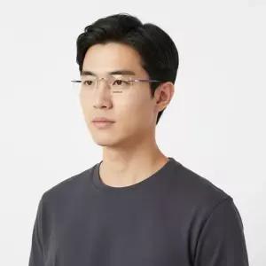 몽블랑 안경테 MB0185O 002 스퀘어 무테 메탈 안경