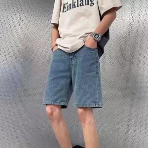 남성 1컬러 데일리 디자인 숏 데님 팬츠