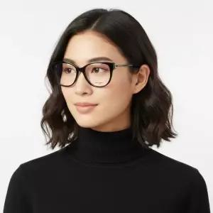 생로랑 안경테 SL M48O_BF 002 라운드 뿔테 안경