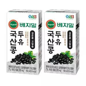 베지밀 국산콩 검은콩고칼슘 두유 190ml 80팩