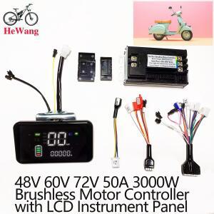 48V 60V 72V 50A 3000W 브러시리스 모터 컨트롤러 속도 조절 기능 포함 스쿠터 삼륜차 오토바이 자전거용