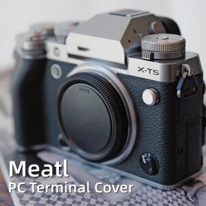 메탈 PC 싱크 단자 캡 플래시 리모컨 방진 커버 레드 블랙 후지 XT2 XT3 XT4 XT5 X-H1 GFX50S 카메라 액세