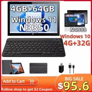 가성비태블릿 101인치 64비트 AR40 윈도우 11 태블릿 PC 4GB DDR RAM 64GB ROM N3350 1920x1200 IPS HDMI