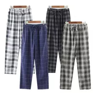 키밍 잠옷 체크무늬 바지 파자마 일자 면바지 pants