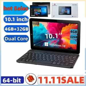 가성비태블릿 101인치 윈도우 10 태블릿 MLT10W PC 64비트 키보드 4GB RAM 32GB ROM WIFI 1280x800 IPS N40