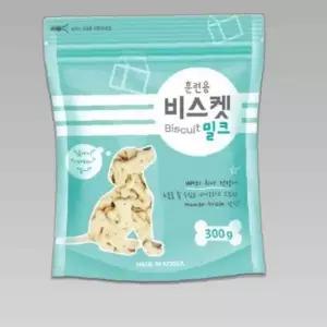 인터펫코리아 강아지 훈련용 비스켓 밀크 300g