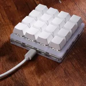 텐키패드 넘버패드 16 키 기계식 키보드 Usb Rgb 미니 게임 매크로 키패드 Sayodevice R0c0 화이트 패드