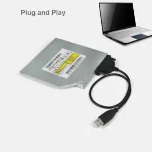 CD롬 플레이어 USB 20-SATA 76 핀 케이블 CDDVD-ROM 드 드라이버 어댑터 PC 노트북 데이터 전송