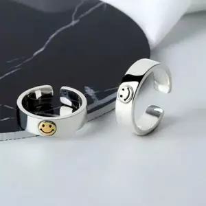 [하프클럽/]스마일 실버반지 심플우정 커플링 실버오픈반지 ring 심플반지