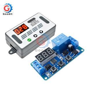 DC 12V 지원 마이크로 USB 5V LED 디스플레이 자동화 사이클 지연 타이머 제어 끄기 스위치 시간 릴레이 케