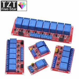 릴레이 모듈 1 2 4 6 8 채널 5V 12V 보드 실드(옵토커플러 지원 포함) Arduino용 고/저 레벨 트리거