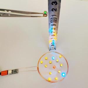 0-80mm DC 5V 무선 전원 공급 장치 송신기 코일 USB 수신기 LED 조명 유도 램프 장난감 모델 로봇 모래 테