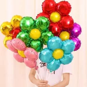 파티 꽃 컬러 은박 풍선 DD-09931 프로포즈용품 파티소품 은박꽃풍선 (W7CAA1C)