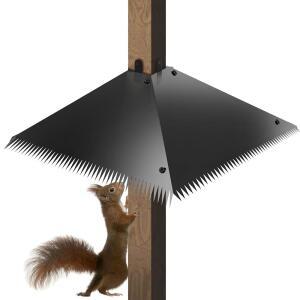 스파이크가 있는 TSOYLR 금속 다람쥐 배플 - 4x4 기둥과 새 모이통 폴을 위한 아연 도금 강철 가드 다람쥐와 너구리를 새집에서 막아줍니다 (1팩)