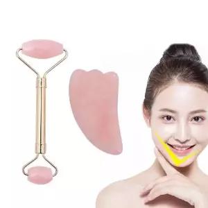 장미석 마사지 페이스 롤러 괄사 도구 얼굴 마사지봉 마사지봉 바디마사지 (W659F11)