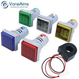 22mm AC 24-500V 0-100A LED 디지털 전압계 전류계 듀얼 디스플레이 미터 볼트 앰프 테스터 감지기