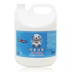 고품질 펫퍼스 대용량 약용샴푸(이벼룩방지) 4L 애견용품 고양이용품 반려용품 강아지샴푸 W14A9BC