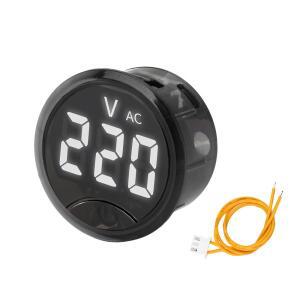 원형 LED 디지털 디스플레이 전압계 테스터 헤드 역방향 연결 보호, 트리밍 가능, AC 50 ~ 265V