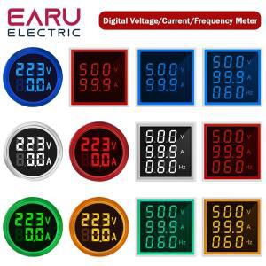 22MM AC 20-500V 0-100A 미니 LED 디지털 전압계 전류계 헤르츠 미터 신호등 220V 측정기 볼트 암페어 테스