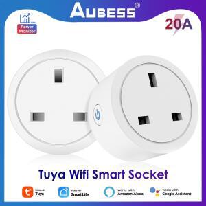 스마트 플러그 영국 20A WIFI 타이밍 소켓 홈 전원 콘센트 모니터 Tuya 라이프 앱 Aleax Google 홈과 함께