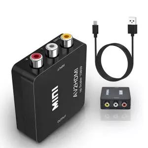 비디오변환 RCA-HDMI 변환기 1080P AV-HD 어댑터 컴포지트 CVBS-HD CVBS RAC 오디오 비디오 TV PC PS23 VCR