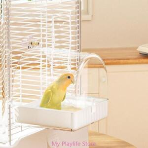 애완동물 새 목욕 욕조  집 앵무새 하단 서랍 포함 Budgies Cockatiels Lovebirds 용품