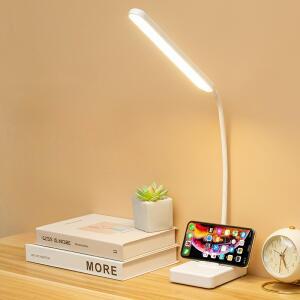 LED 독서 등 접이식 책상 램프 USB 충전식 터치 컨트롤 디밍 라이트 눈 보호 연구 도서 학습 테이블 조명