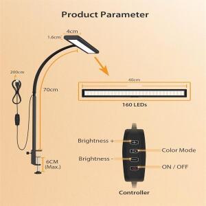 LED 모니터 라이트 바 컴퓨터 스크린 램프, 무단 조도 조절 USB 책상 사무실 공부 독서 조명, 70cm