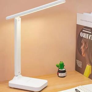 접이식 책상 램프, USB 터치 컨트롤 조광 가능 야간 조명, 학생 기숙사 독서 및 침대용 LED 충전식