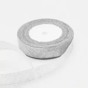 [하프클럽/]포장용 은색 리본 끈 2cm 22m 선물 포장 장식끈