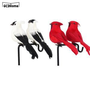 8스타일 1pcs 시뮬레이션 깃털 새 모델 가짜 인공 거품 동물 결혼식 미니어처 장식 홈 정원
