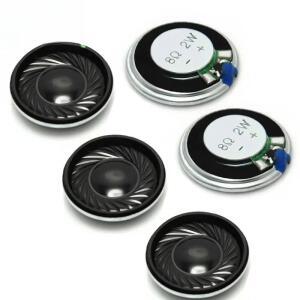 5PCS 2W 8 Ohm 미니 스피커 Arduino 프로젝트 용 40mm 직경 초박형 혼 유형