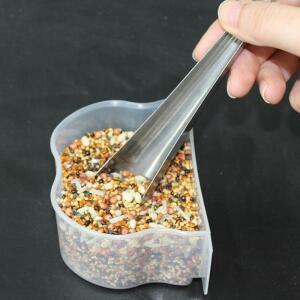 1pcs 새장 스테인레스 스틸 피더 먹이 공급 앵무새 비둘기 조류 액세서리 피드 컨테이너 Hummingbird Feed