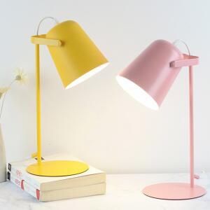 LED 책상 램프 금속 북유럽 테이블 눈 보호 독서 책 빛 사무실 핑크 lamparas de mesa