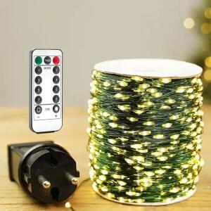 10M 200M LED 문자열 와이어 녹색 구리 크리스마스 조명 요정 화환 야외 마당
