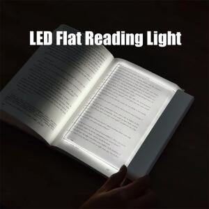 LED 평면 패널 책 독서등 배터리 구동 눈 보호 램프 조절 가능한 휴대용 북마크 학습 책상