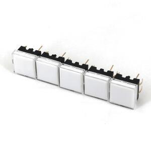 5Pcs TS12 정사각형 13.4x13.4mm 6Pin LED 순간 SPST PCB 푸시 버튼 클릭 택트 스위치