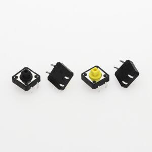 12x12x7.3mm 촉각 스위치 노란색 사각형 푸시 버튼 택트 마이크로