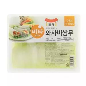 일가 비타 와사비쌈무 3kg 국산 업소용 대용량 무쌈 알싸한
