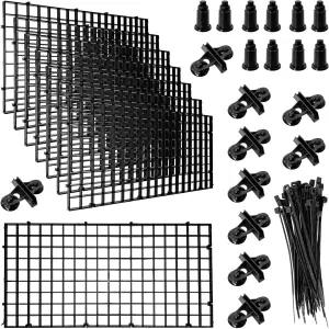 수비쿠이 8Pcs 어항 분할기 5.9x11.8인치/15X30cm 수족관 필터 하단 플라스틱 그리드 트레이 달걀 상자