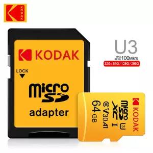 Kodak Micro SD 32GB-256GB메모리 카드 - 고속 ？ 스마트폰 디지털 카메라 태블릿 및 드론용 클래스 10 U3