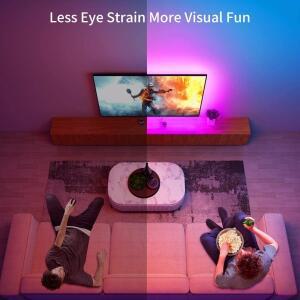 TV 백라이트 음악 동기화 USB 전원 RGB LED 스트립 15 - 80 인치 거울, PC용