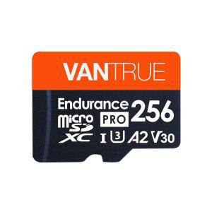 대시 캠, 바디 액션 카메라, 감시 및 캠용 어댑터가 장착된 Vanttrue 256GB microSDXC UHS-I U3 4K UHD 비디오 고속 전송 모니터링 SD 카드