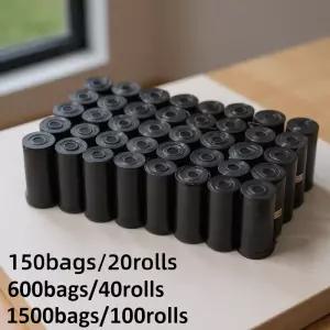 300/1500개 개 똥봉투 휴대용 애완동물 배설물봉투 내구성 및 누출 방지 쓰레기봉투 청소용품