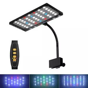 USB 수족관 LED 조명 전체 스펙트럼 수생 식물 성장 램프 물고기 탱크 조정 가능한 밝기 디밍 시간 360